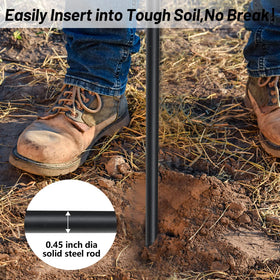 Cogardenshower 0-45 inch steel shaft resists bending during probing.
