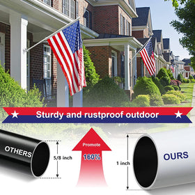 Cogardenshower stainless steel flagpole rustproof for durable outdoor use.