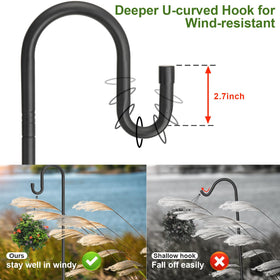 Cogardenshower-windproof-hook-design minimizes swinging of decor