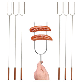 Coghlan's 40-inch camp fork with wood handle for safe roasting at the fire pit
