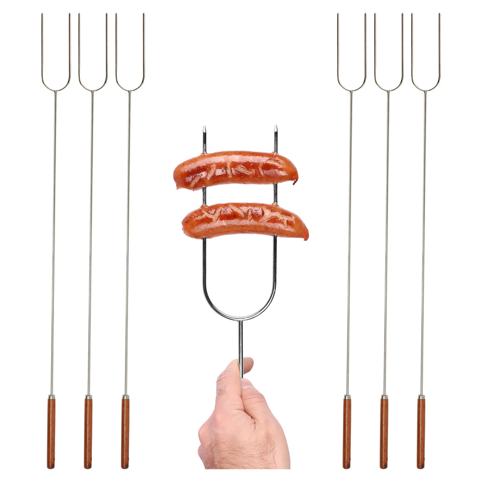 Coghlan's 40-inch camp fork with wood handle for safe roasting at the fire pit