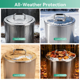 COGRICHBF All-weather fire pit lid shielding against rain and debris