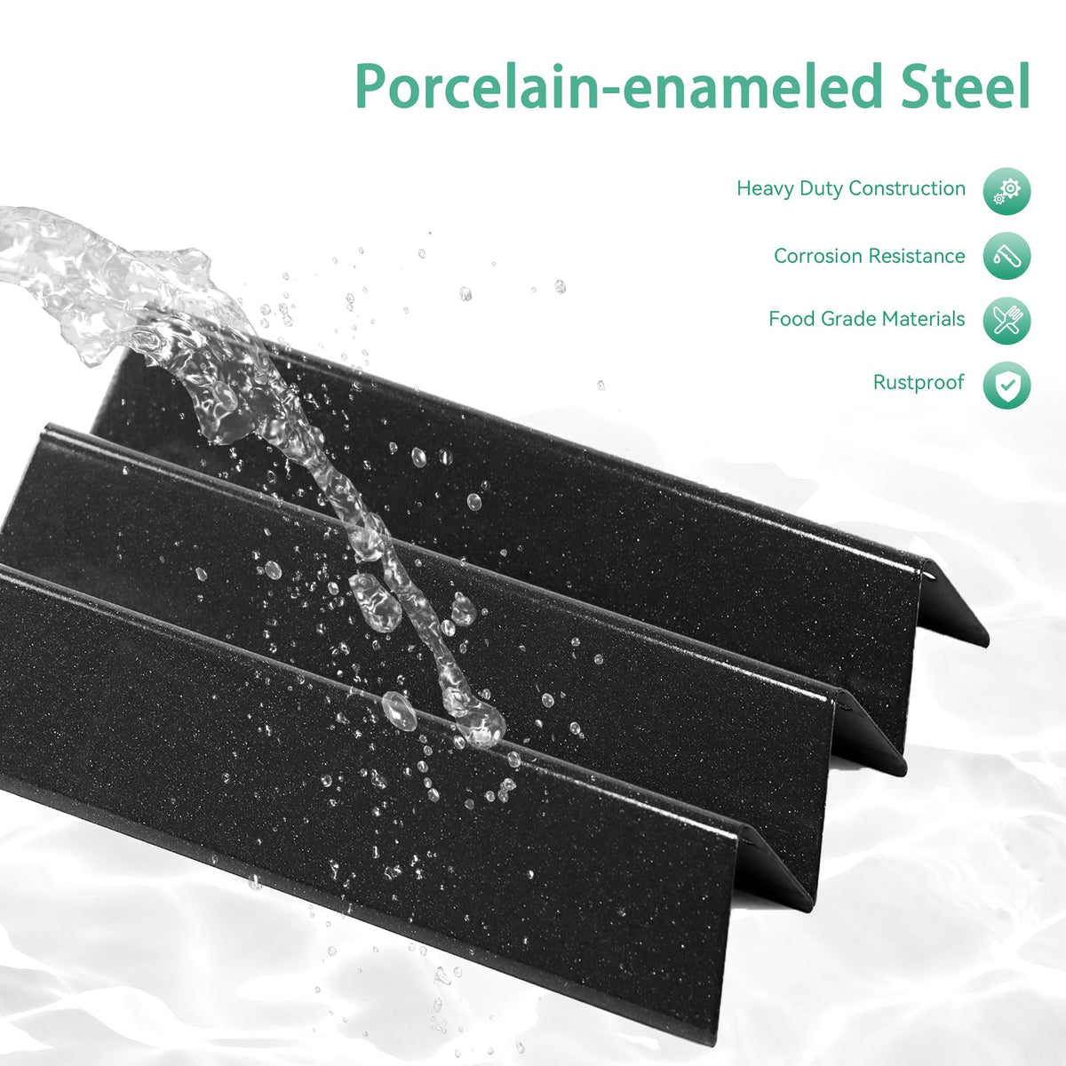 COGRICHBF flavorizer bars 3pcs set supports durable, easy-to-clean grill components.