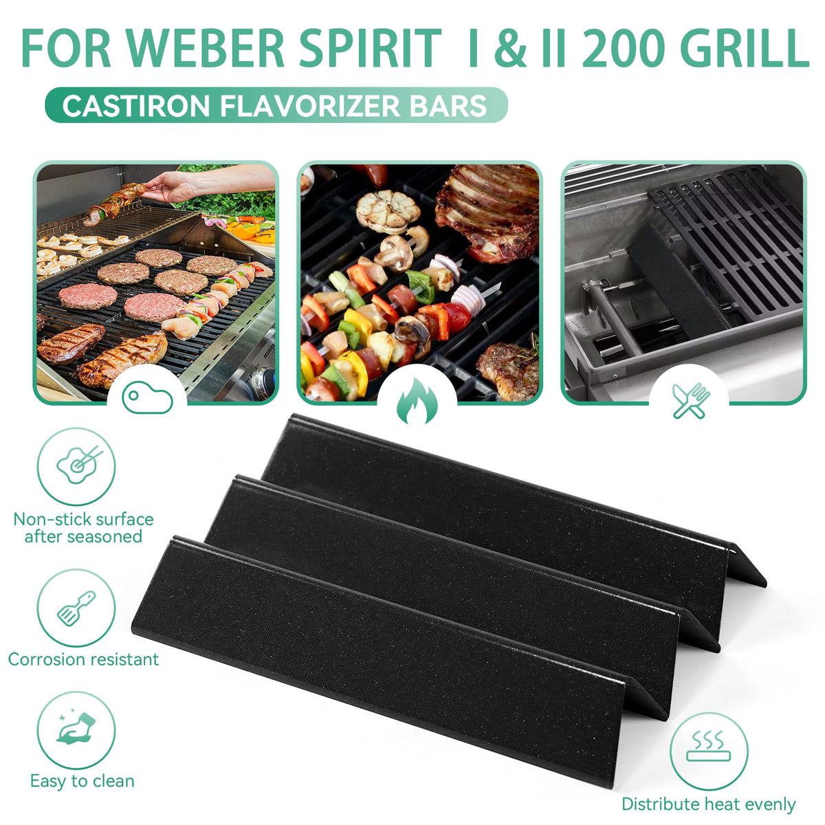 COGRICHBF front control knobs compatible with Weber Spirit for precise control.
