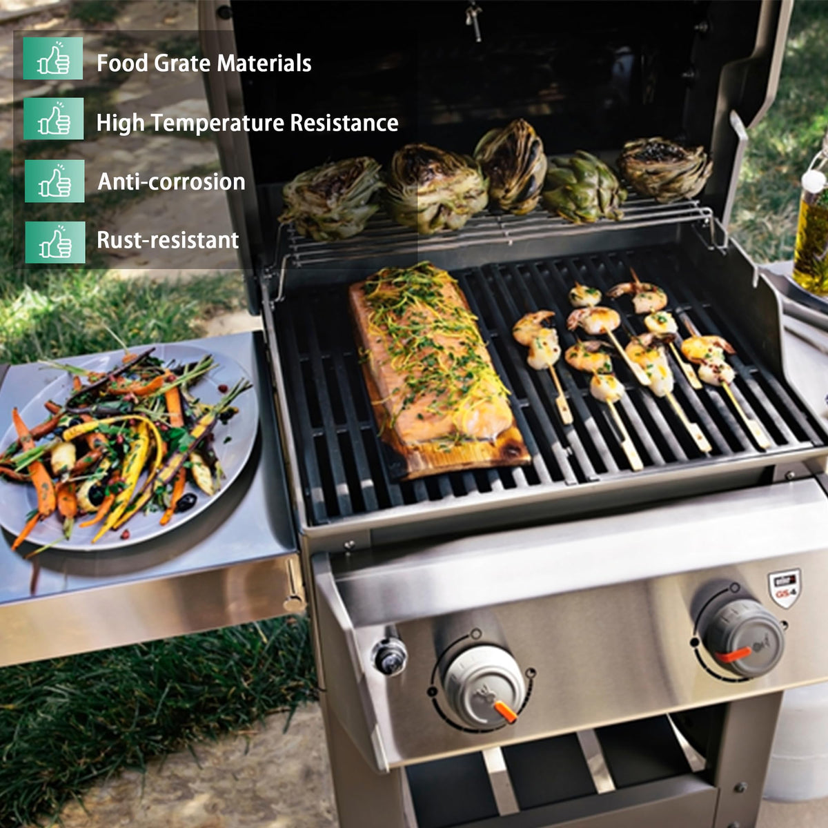 COGRICHBF Spirit E-210 two-burner coverage for Weber setup