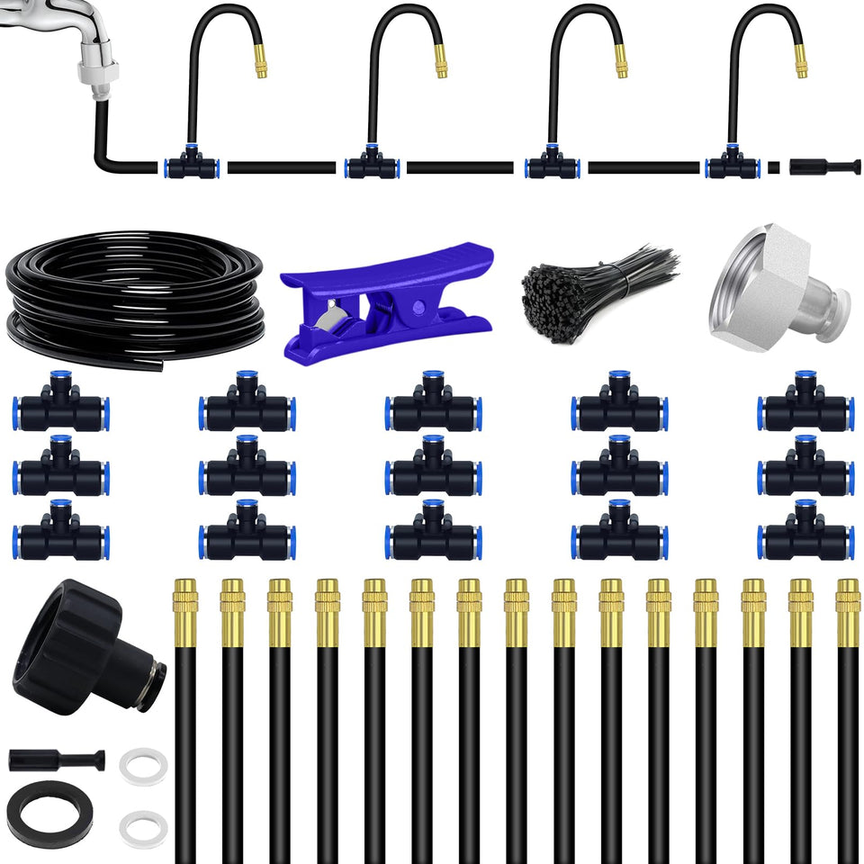 Cokacot 49.21Ft drip tubing close-up for uniform garden watering
