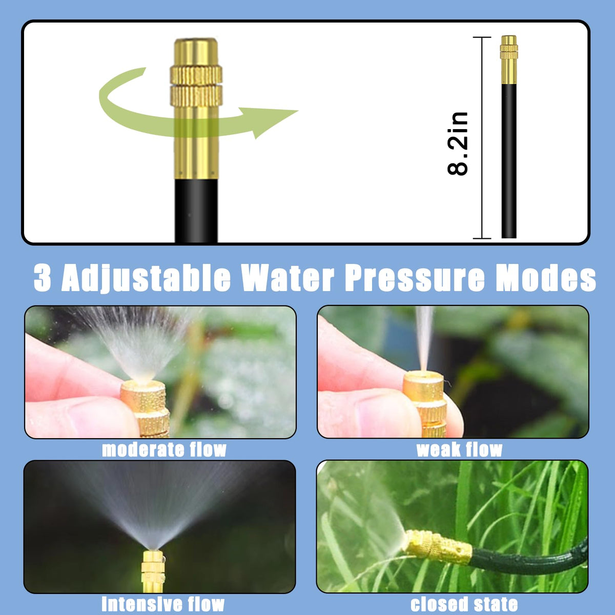 Cokacot adjustable water-pressure modes for customizable mist