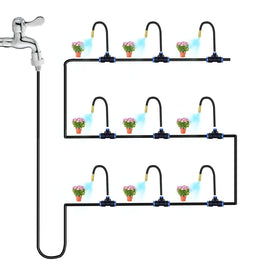 Cokacot outdoor watering system in use for lawn and greenhouse
