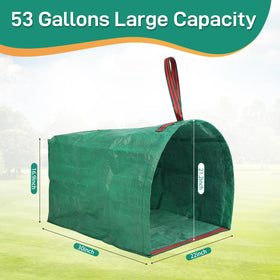 Cokiele dustpan-design yard bag makes picking leaves easier without bending.