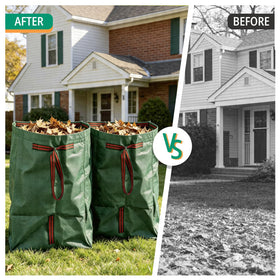 Cokiele waterproof and tear-resistant bag stands up during outdoor cleanup.