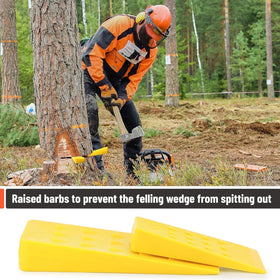 Cold Creek Loggers wedges in action guide tree falls.