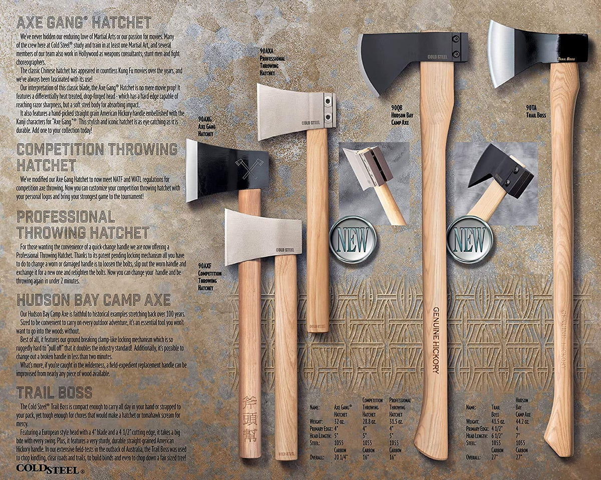 Cold Steel Trail Boss helps build blinds and shelter supports in rugged settings.