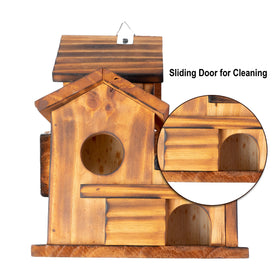 COLEBA garden-ready bird house hanging hook, brown, stylish outdoor addition.