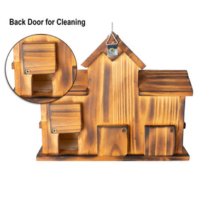 COLEBA bird house multi-species attractor, brown, inviting bluebirds and finches.