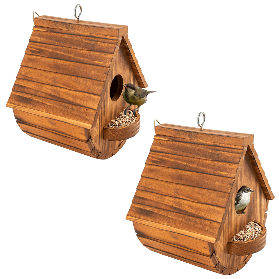 COLEBA bird houses outdoor set offers cozy nesting for small birds in your garden.