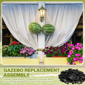 Colingmill compact hooks fit most draperies and gazebo nets.