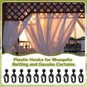 Colingmill elegant curtain hooks enhance canopy aesthetics and organization.
