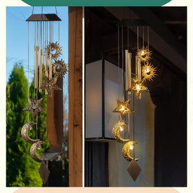 Colingmill patio yard wind chime solar, easy installation.