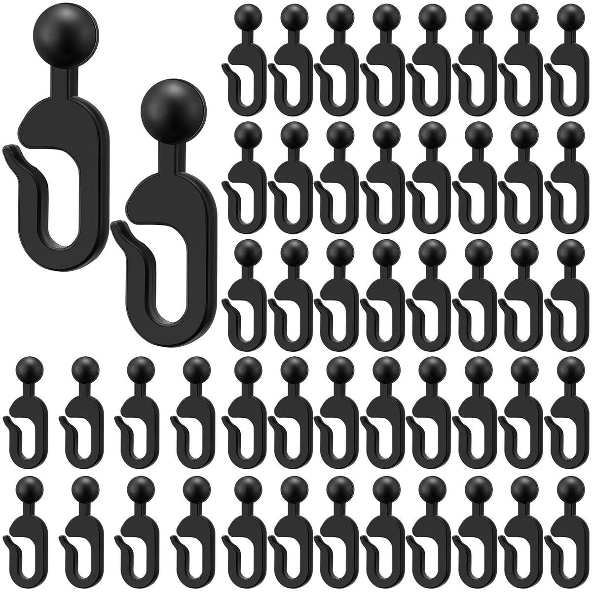 Colingmill plastic hooks for gazebo curtains, easy installation.