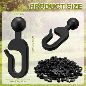 Colingmill black hooks securing mosquito netting with reliable hold.