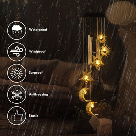 Colingmill waterproof wind chime garden decor stays bright in rain.