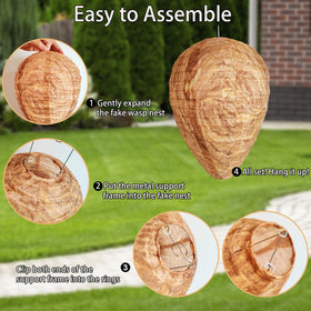 Collabell Wasp Nest Decoy with 8.5-inch diameter for broad coverage.