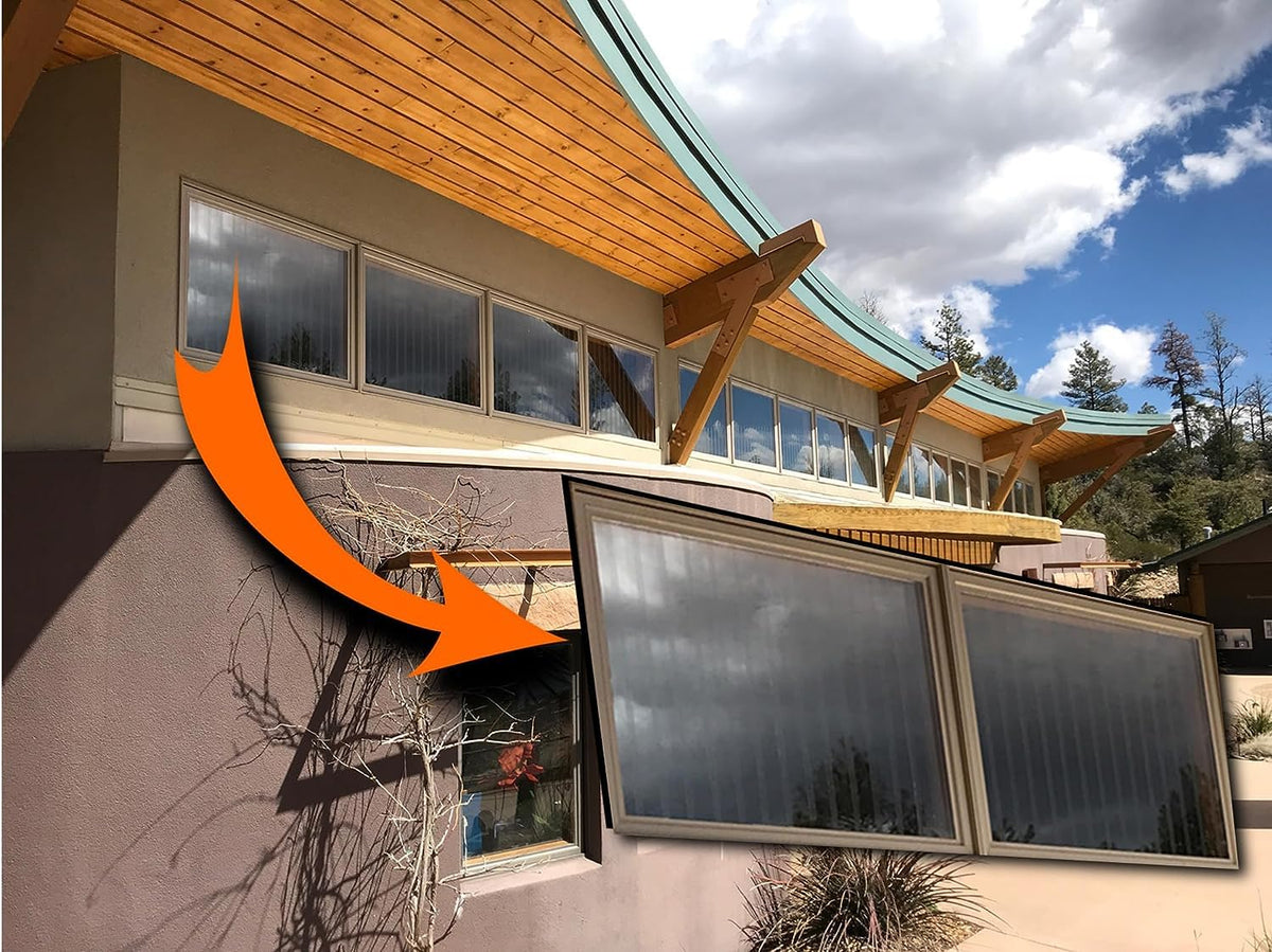 No-fly zone effect of CollidEscape BirdTape helps birds notice glass from outside.
