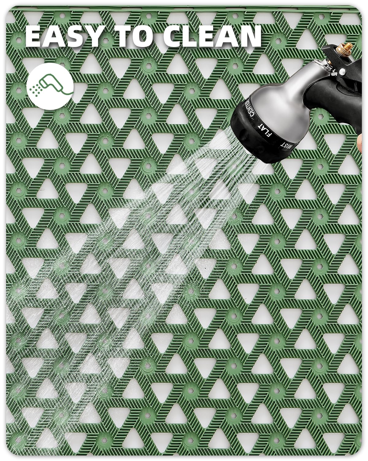 Color&Geometry all-weather performance mat suited for front, back, patios.