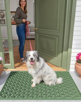 Color&Geometry heavy-duty door mat designed for all-weather durability.