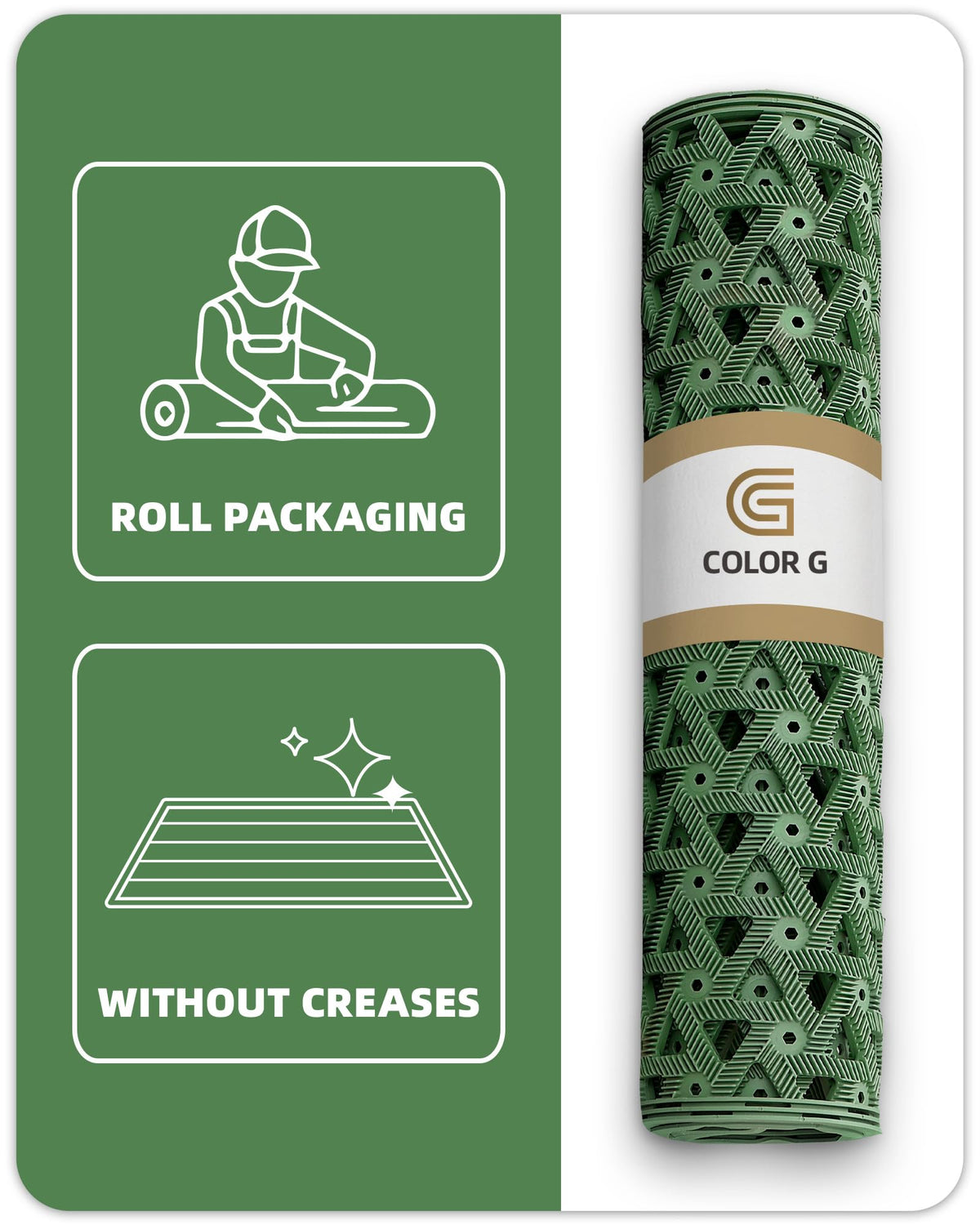 Color&Geometry water-resistant entrance mat protects floors in wet weather.