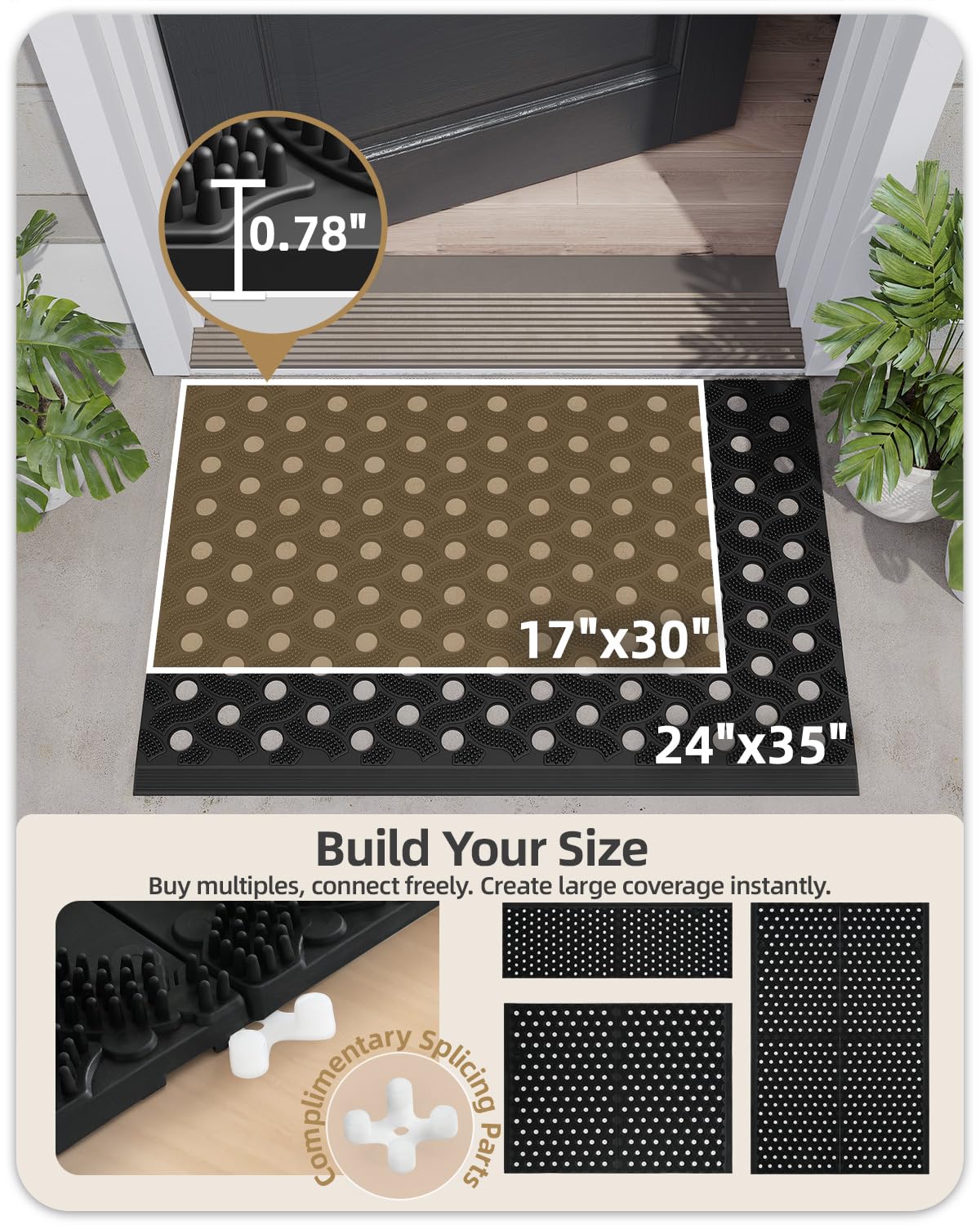 Color&Geometry extra-thick outdoor mat delivers stable footing and lasting scraping power