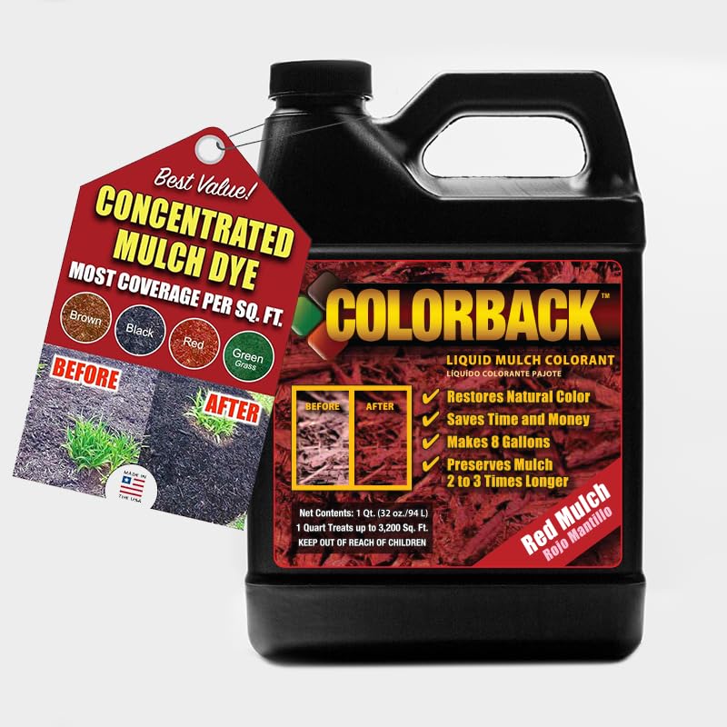 COLORBACK Red Mulch Dye restores rich color for enhanced curb appeal.