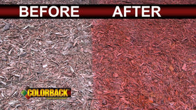 COLORBACK Red Mulch Dye proudly made in the USA by a family owned company.