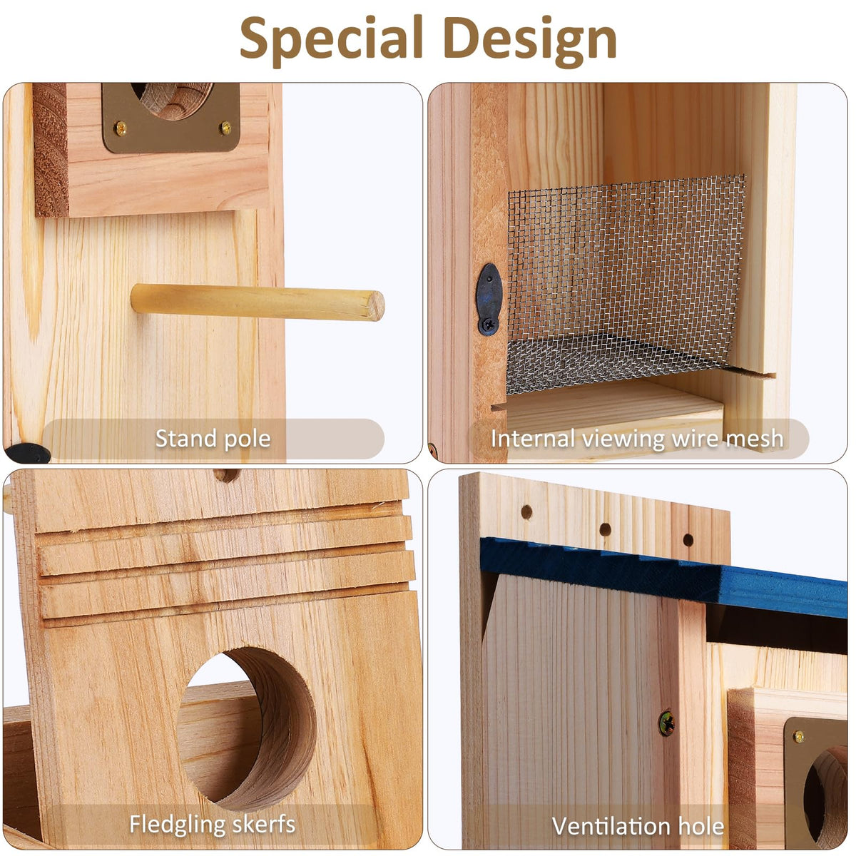 ColorfulLaVie interior wire mesh guards nest while enabling observation