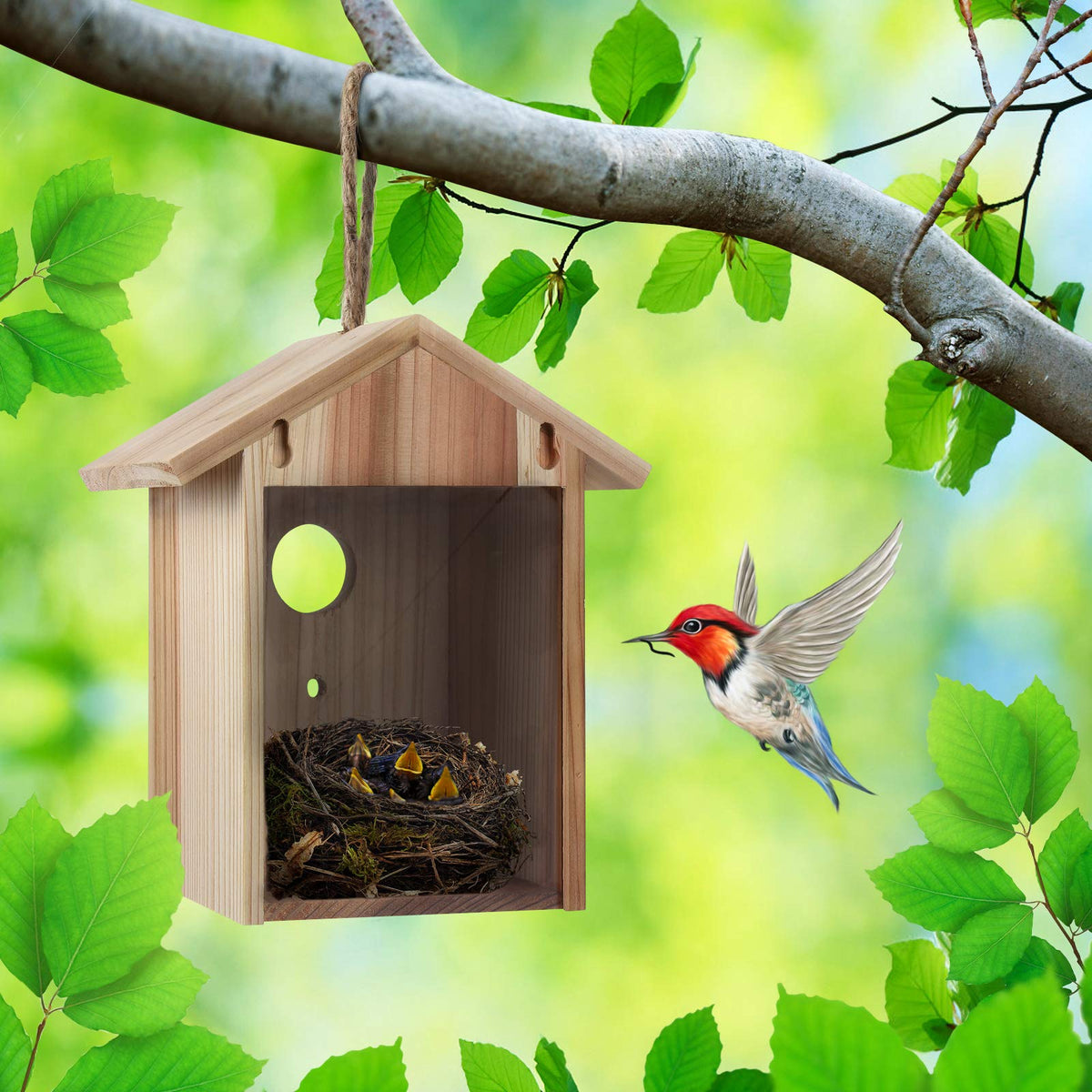 ColorfulLaVie interior-clean design helps keep birds habitat tidy.
