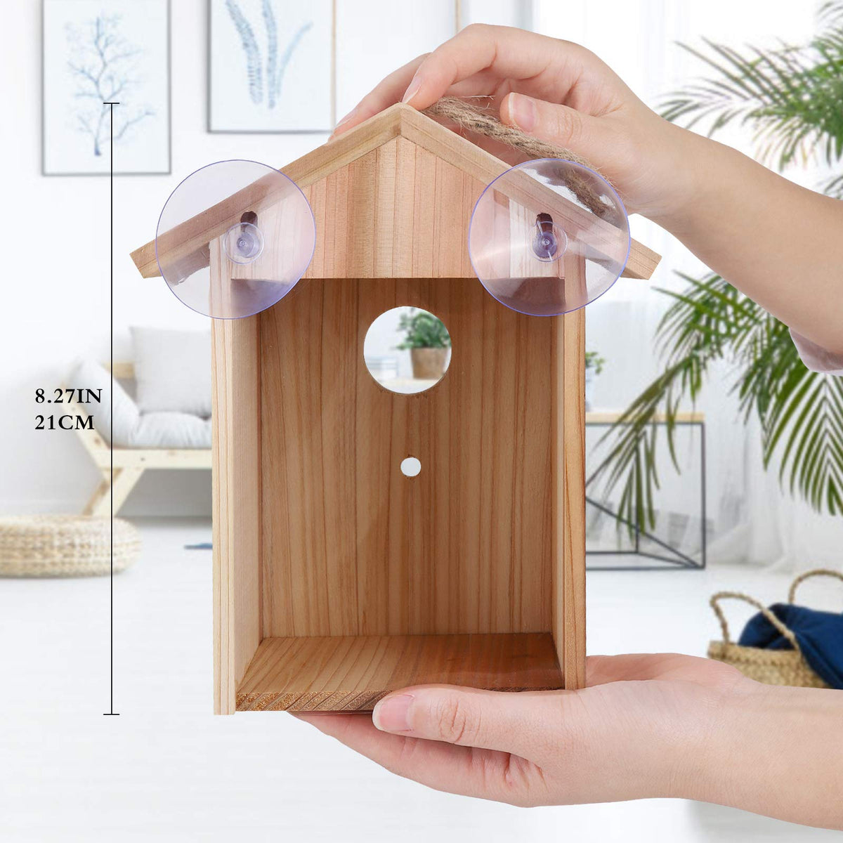 ColorfulLaVie easy-install bird house installs without tools for fast setup.
