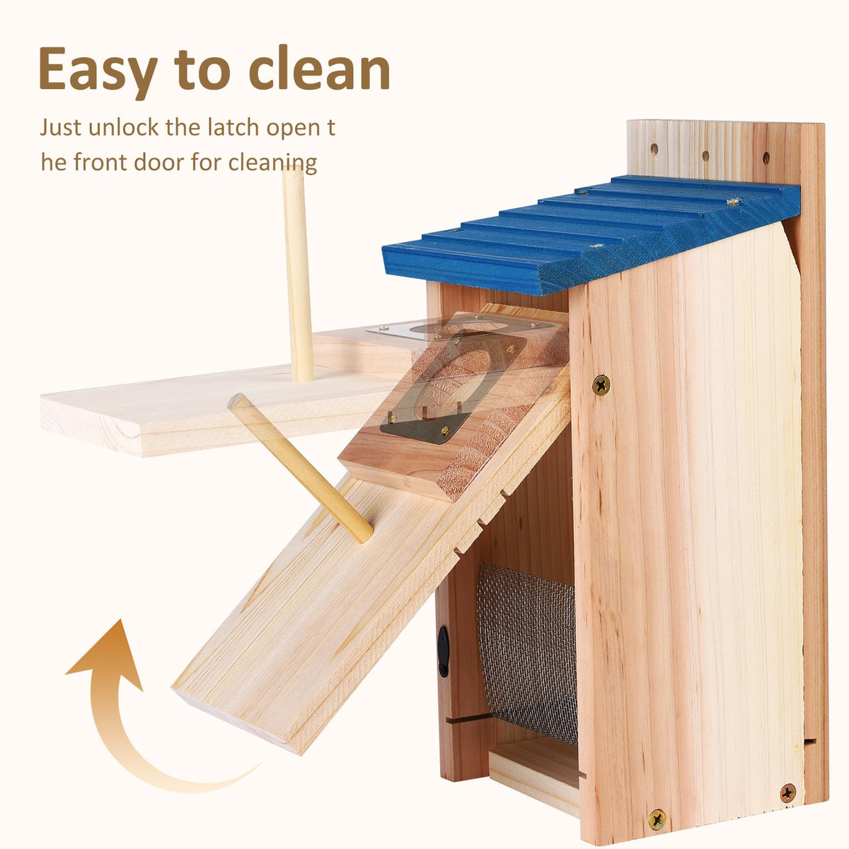 ColorfulLaVie front-door latch enables quick cleaning after seasons