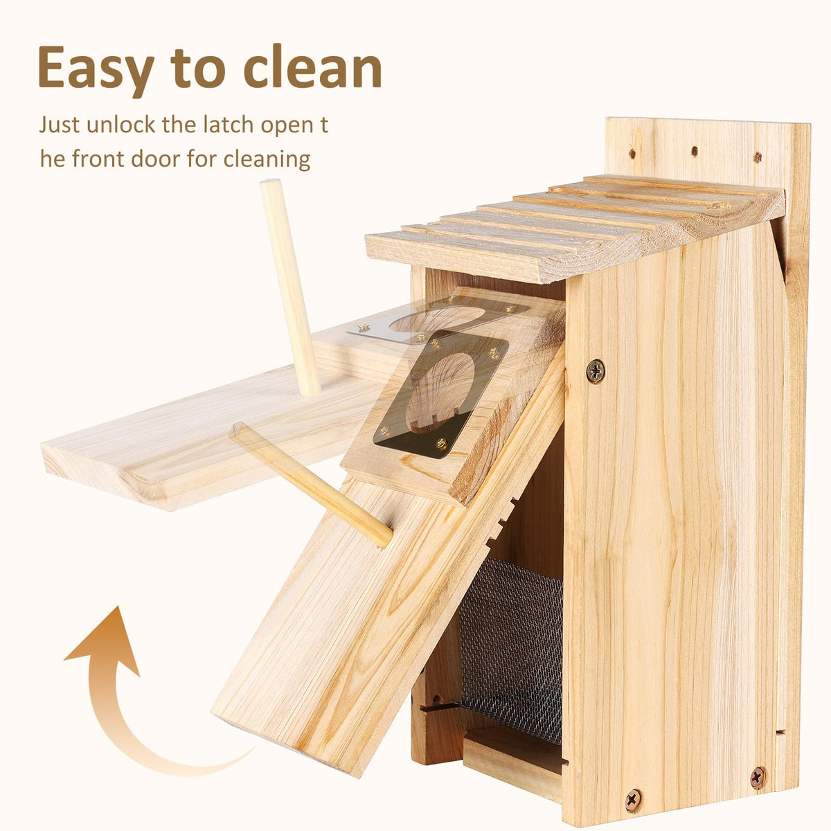 ColorfulLaVie internal wire mesh guard protects nest while allowing observation.