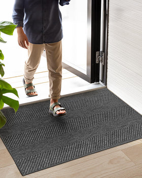Color&Geometry dark-grey entrance mat complements modern interiors