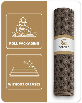 Color&Geometry 24x36 brown mat complements entryways while protecting floors.