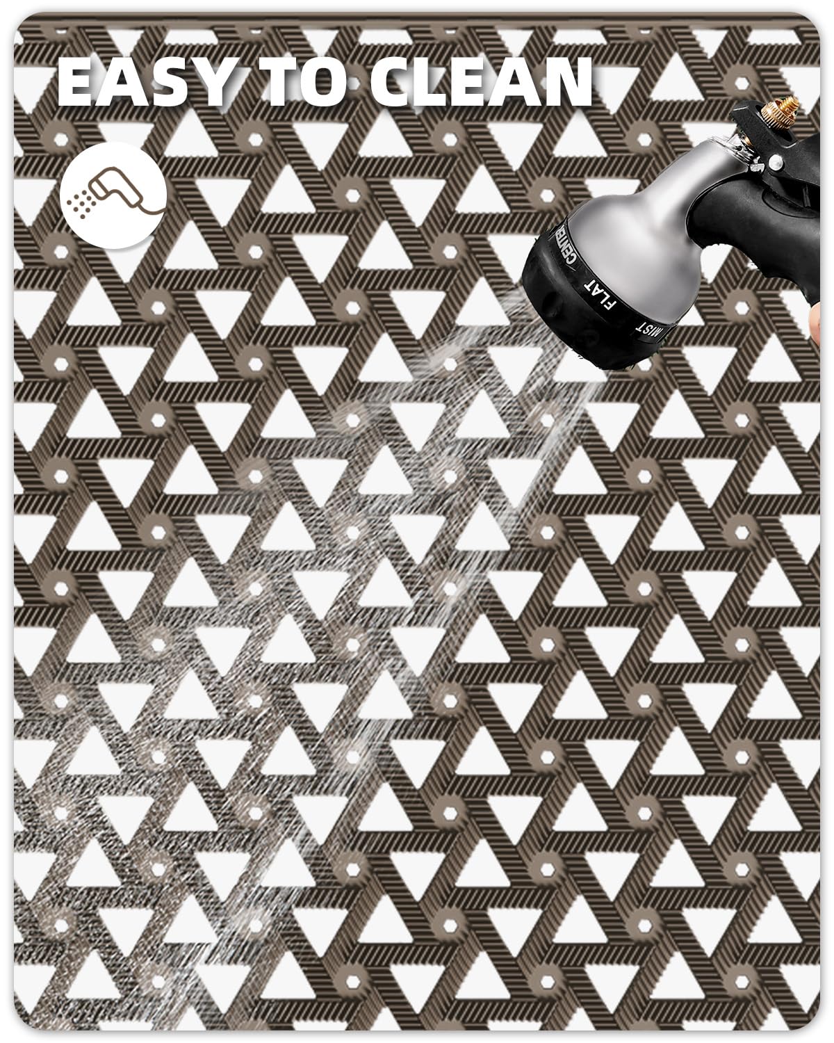 Color&Geometry heavy-duty outdoor mat suited for high-traffic entryways.