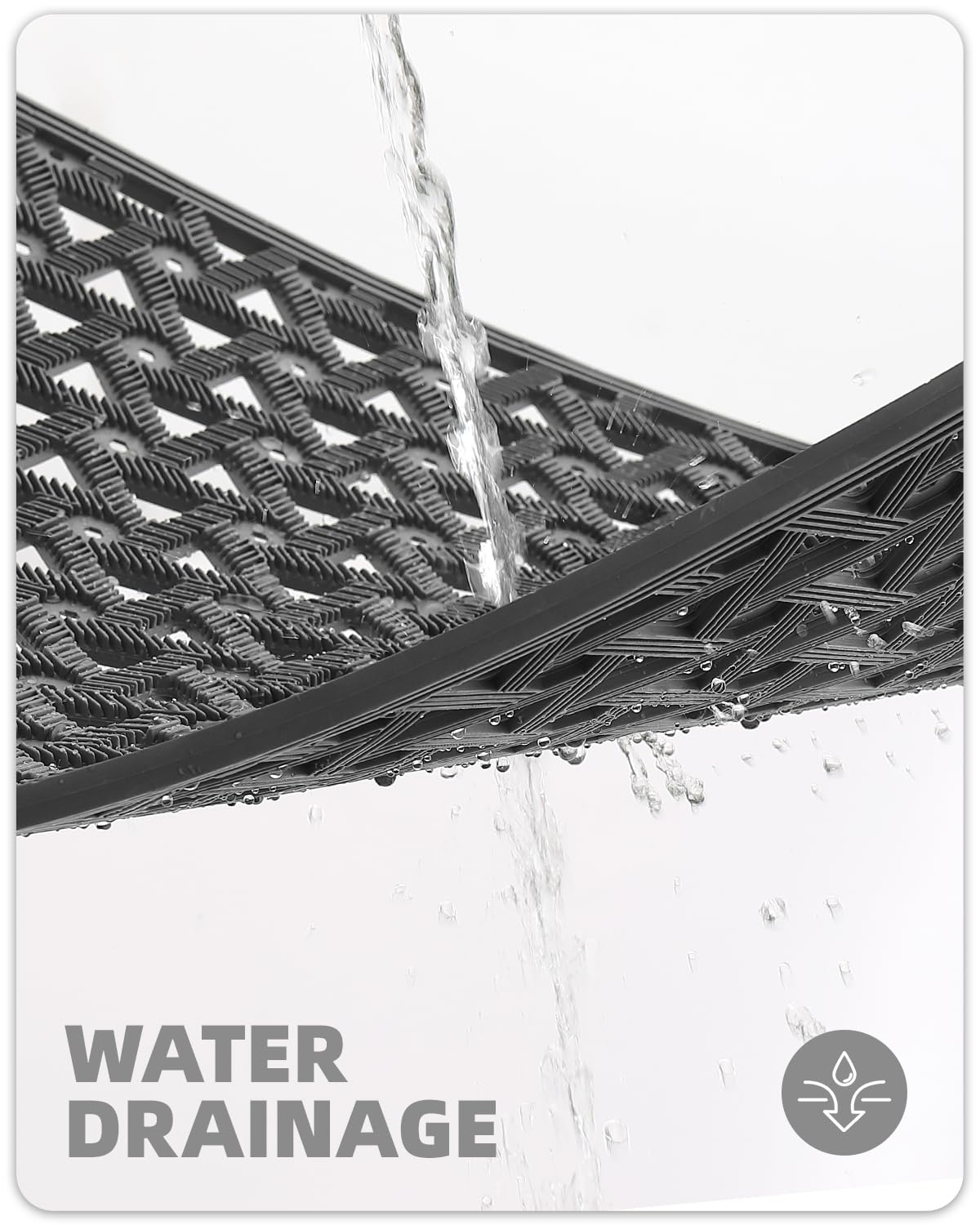 Color&Geometry heavy-duty mat with non-slip rubber backing providing stable footing.