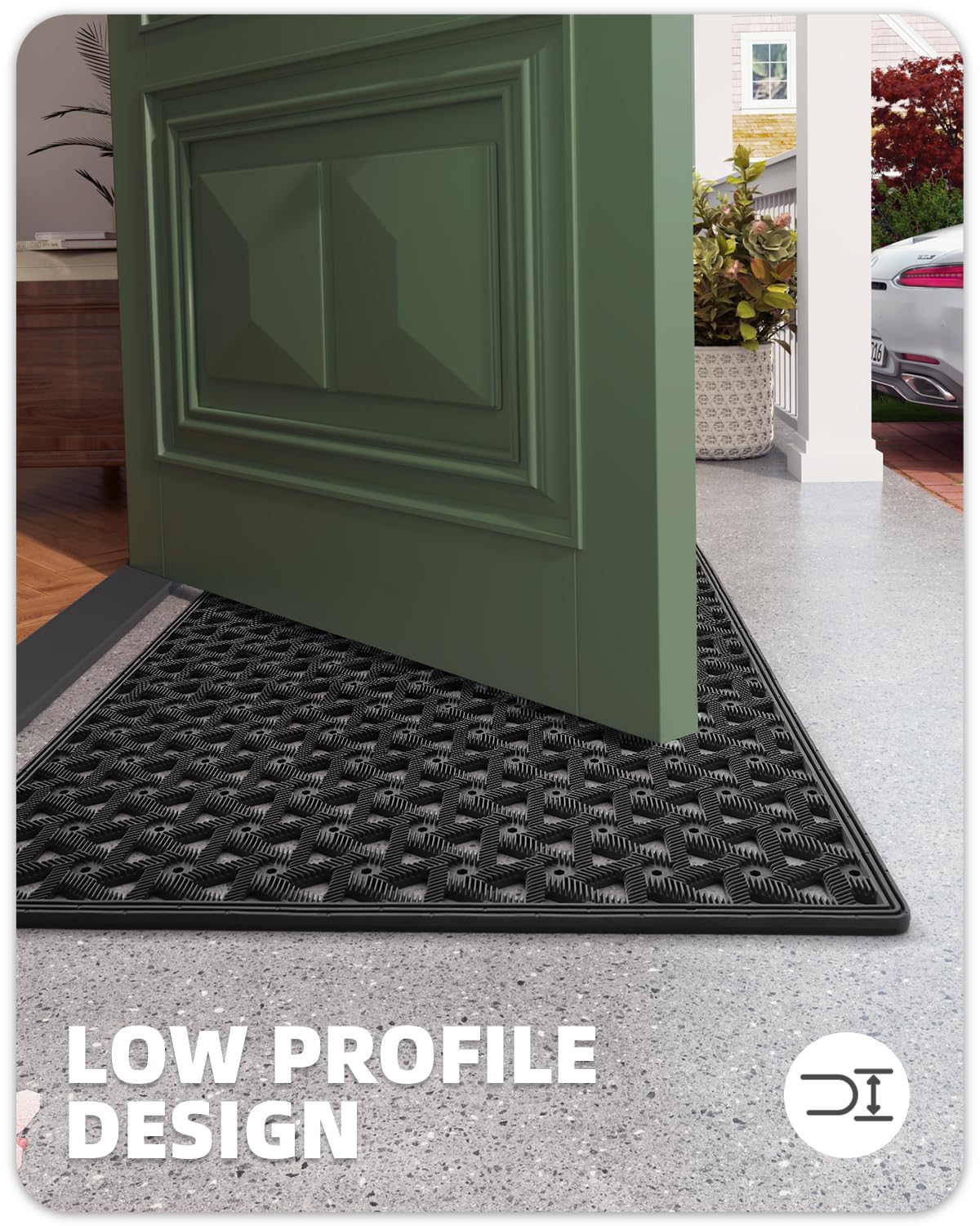 Color&Geometry easy-clean design allows quick broom or power-wash refresh
