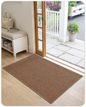 Color&Geometry thin mat with TPR bottom enhances grip and safety.