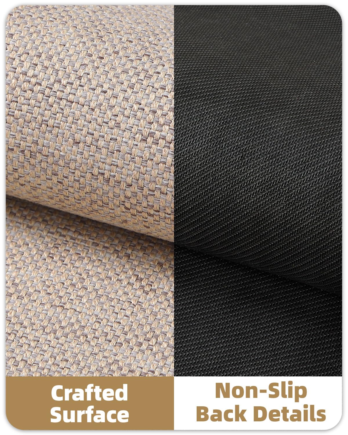 Front porch placement showing modern geometric texture in khaki