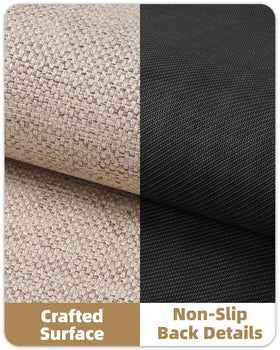 Front porch placement showing modern geometric texture in khaki