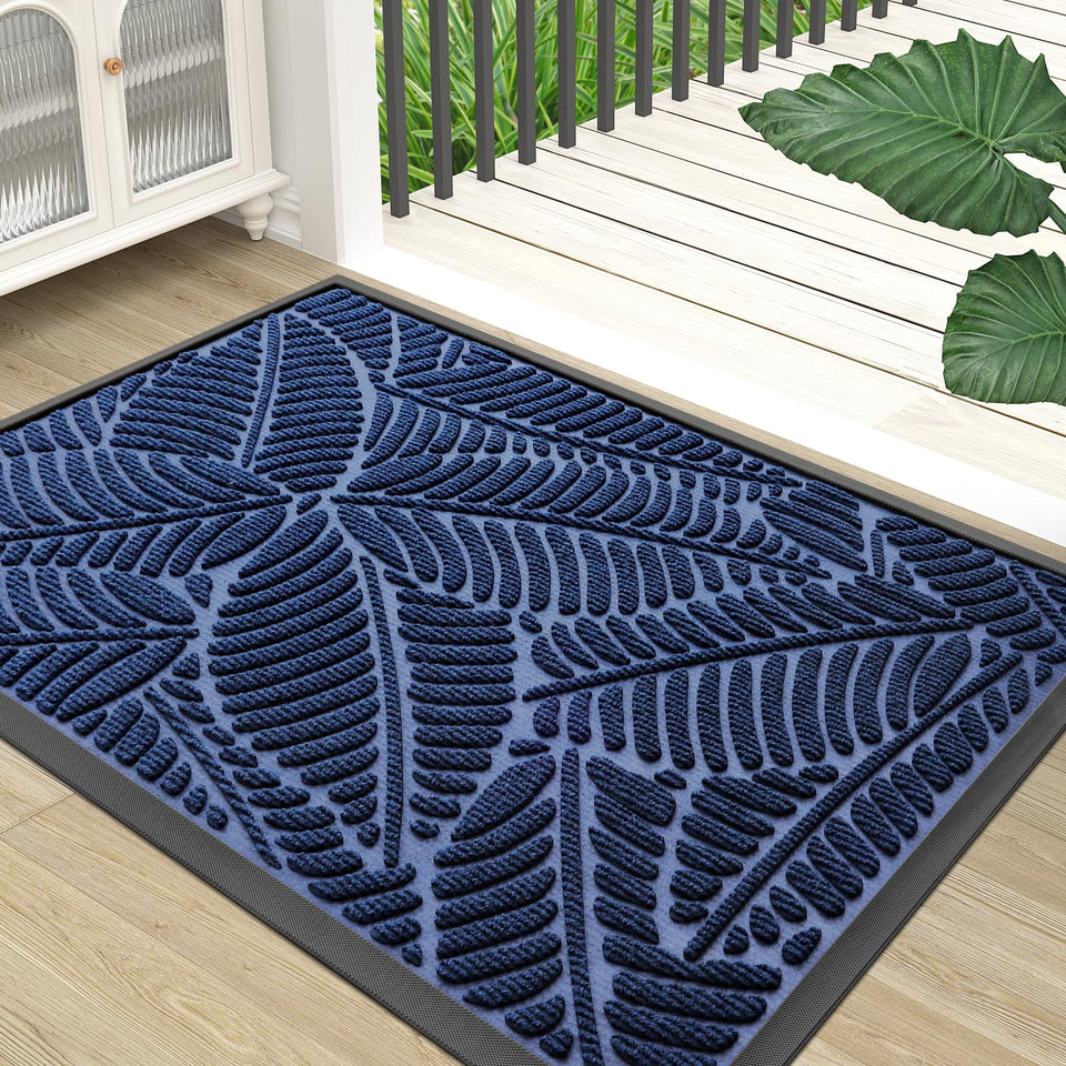 Colorxy waterproof doormat front view showing absorbent surface for dirt and moisture.