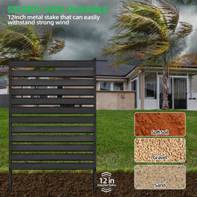 COLRASN AC fence screen visually conceals outdoor unit for neater yard.