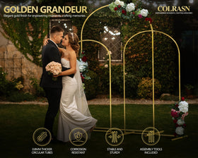 COLRASN arch backdrop stand 6ft offers a compact option for intimate events