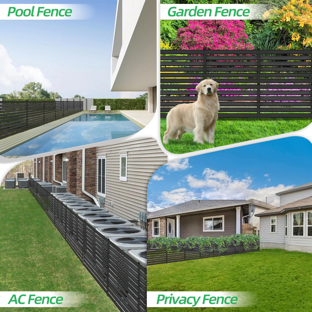 COLRASN black finish blends with outdoor spaces and resists weather.